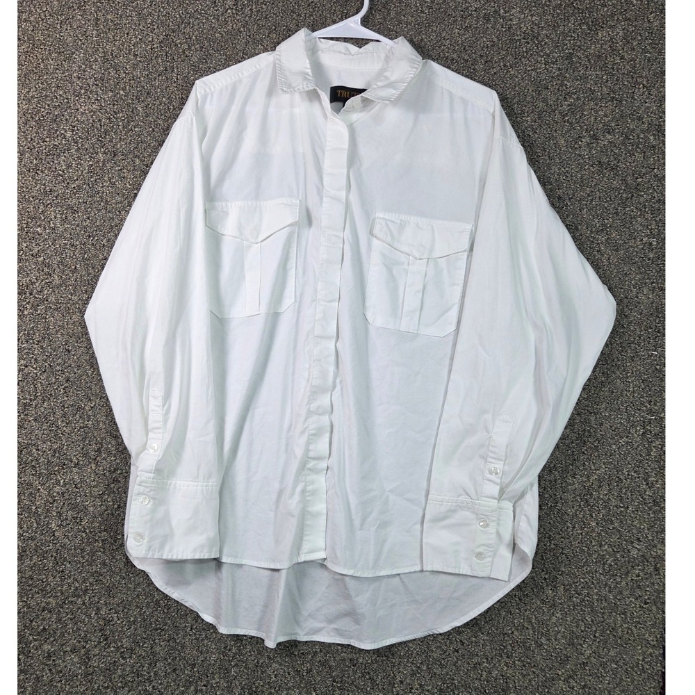 Truth by Republic Button Down Shirt Mens XL White Long Sleeve Cargo Pocket